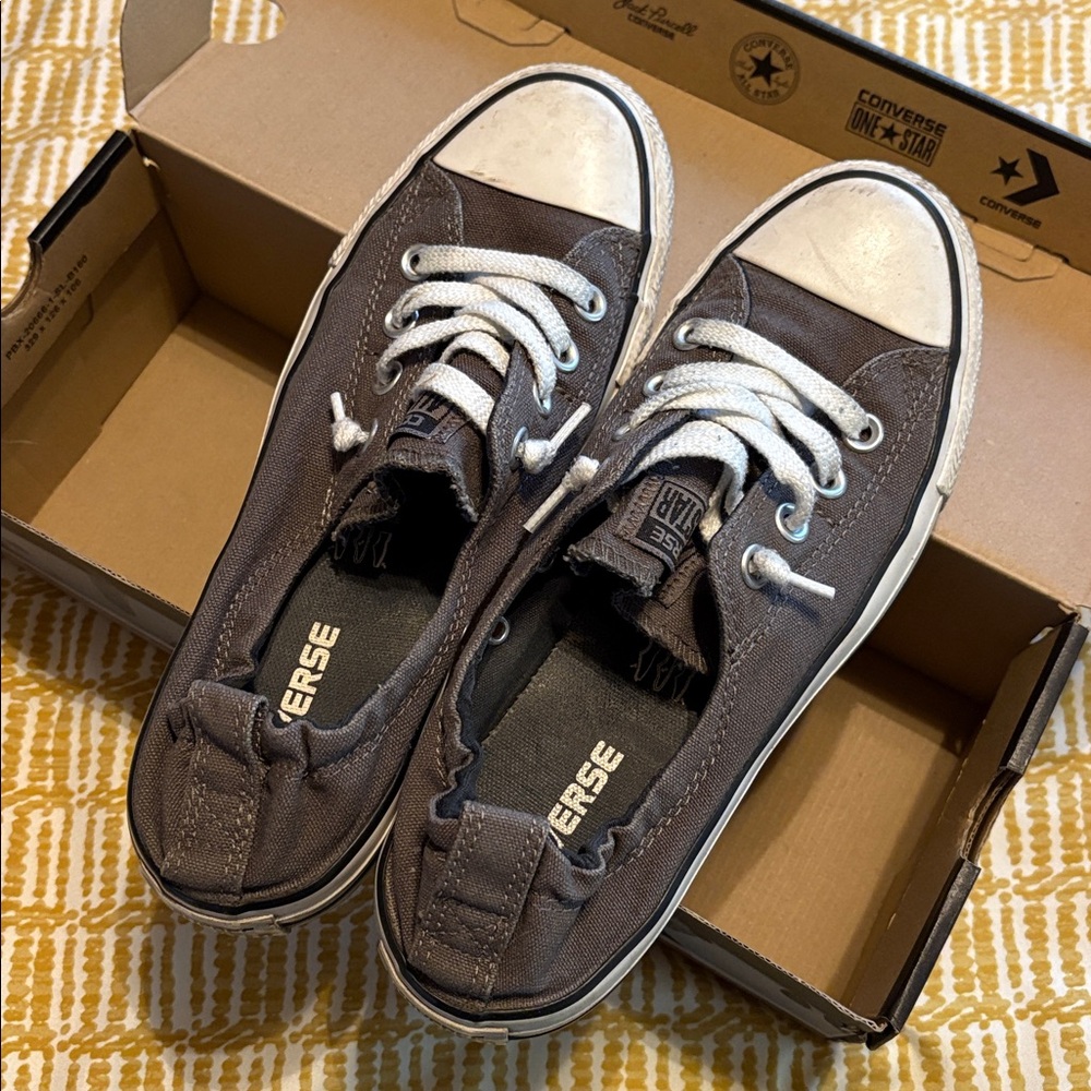 Converse Charcoal Shoreline Low-Top Sneakers